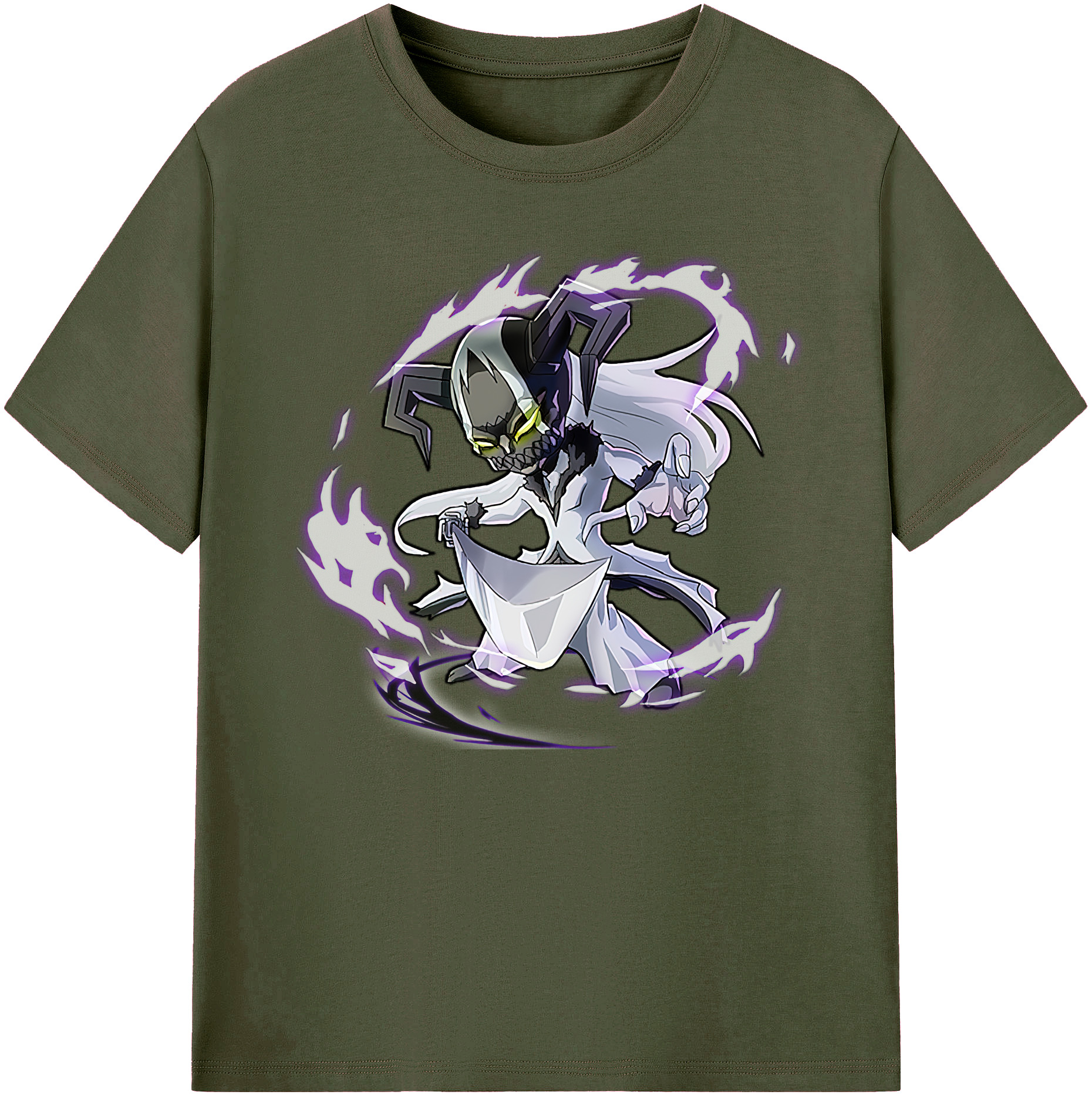 （画像用） ブリーチ 黒崎一護（くろさき いちご）BLEACH Kurosaki Ichigo 綿100％ メンズ半袖Tシャツ｜肌触りやわらか＆通気性